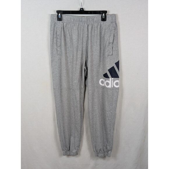adidas Other - Adidas Essentials Performance Logo Track Pants Cuffed Gray Men's Size Large